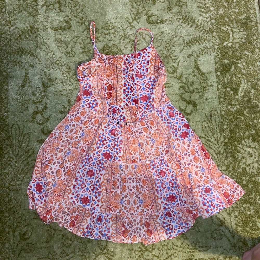 Open back patterned dress